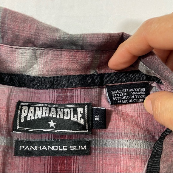 Panhandle Shirt Floral Plaid Men’s XL Western Metal Snap Button Slim long sleeve - Picture 2 of 12